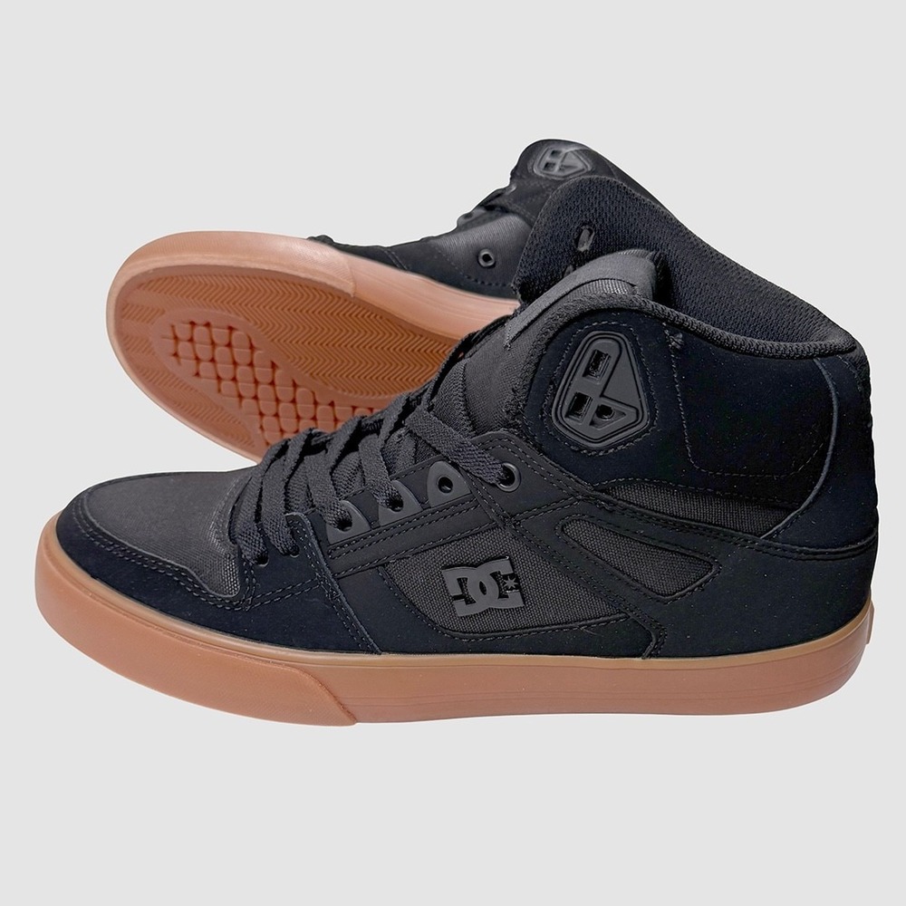 DC Shoes Pure High-Top Skate Shoes - NEW Mens Size 10 Black / Gum - #49938-CL3